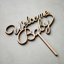 画像をギャラリービューアに読み込む, Welcome baby ケーキトッパー